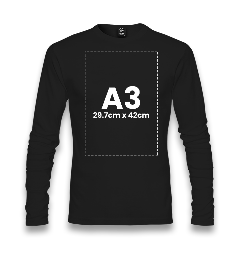 Customizable Unisex Black long sleeve -  1 Side - Premium  from W.E.N.S. WIND - Just 8490! Shop now at W.E.N.S. WIND