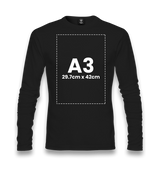 Customizable Unisex Black long sleeve -  1 Side - Premium  from W.E.N.S. WIND - Just 8490! Shop now at W.E.N.S. WIND