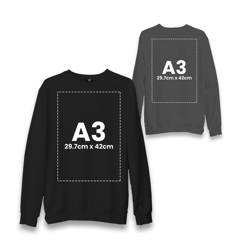 Customizable Adult Unisex Black Sweatshirt - 2 Side - Premium  from W.E.N.S. WIND - Just 11990! Shop now at W.E.N.S. WIND