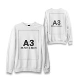 Customizable Adult Unisex White Sweatshirt - 2 Side - Premium  from W.E.N.S. WIND - Just 11990! Shop now at W.E.N.S. WIND