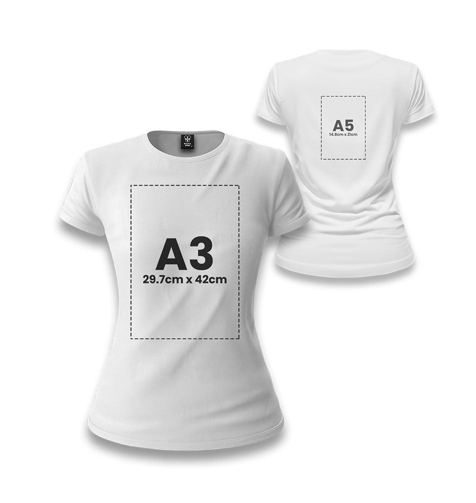 Customizable White Women's T-Shirt - 2 Side - Premium  from W.E.N.S. WIND - Just 7490! Shop now at W.E.N.S. WIND