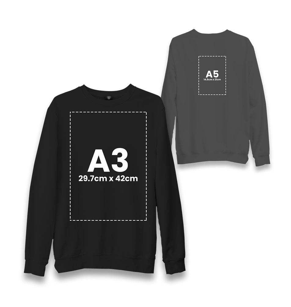 Customizable Adult Unisex Black Sweatshirt - 2 Side - Premium  from W.E.N.S. WIND - Just 11990! Shop now at W.E.N.S. WIND