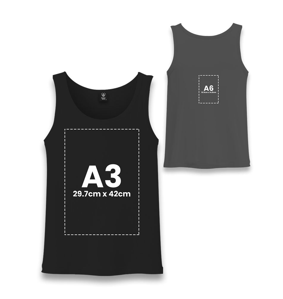 Customizable Black Unisex Tank Top - 2 Side - Premium  from W.E.N.S. WIND - Just 7490! Shop now at W.E.N.S. WIND