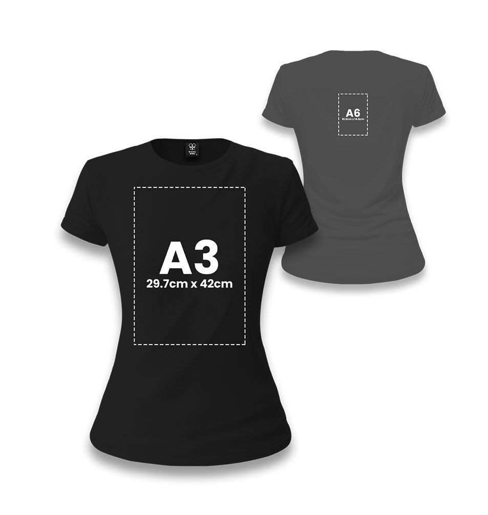 Customizable Black Women's T-Shirt - 2 Side - Premium  from W.E.N.S. WIND - Just 7490! Shop now at W.E.N.S. WIND