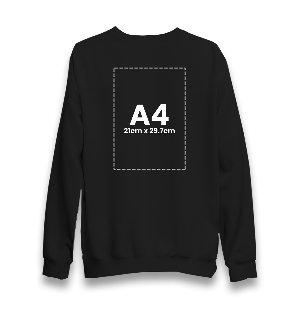 Customizable Adult Unisex Black Sweatshirt - 1  Side - Premium  from W.E.N.S. WIND - Just 11490! Shop now at W.E.N.S. WIND 