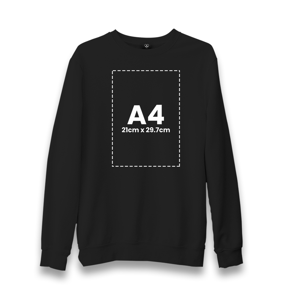 Customizable Adult Unisex Black Sweatshirt - 1  Side - Premium  from W.E.N.S. WIND - Just 11490! Shop now at W.E.N.S. WIND 