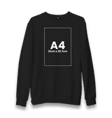 Customizable Adult Unisex Black Sweatshirt - 1  Side - Premium  from W.E.N.S. WIND - Just 11490! Shop now at W.E.N.S. WIND 