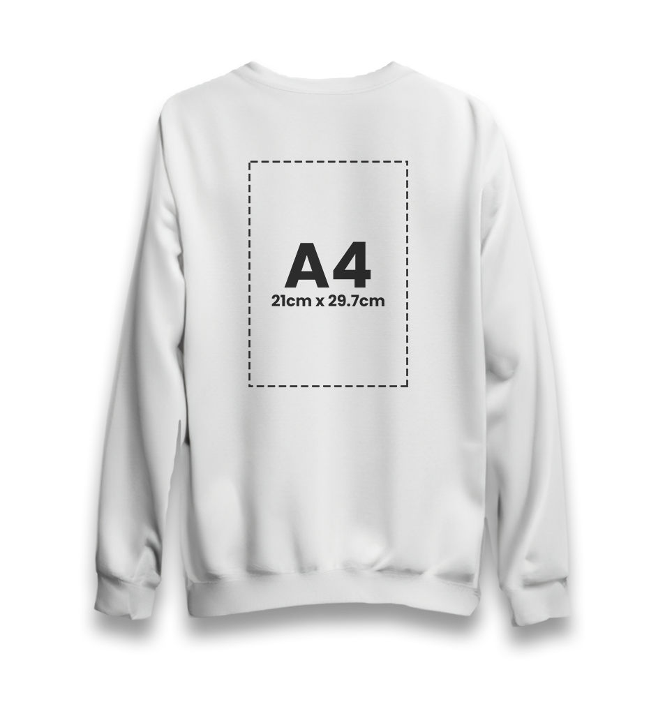 Customizable Adult Unisex White Sweatshirt - 1  Side - Premium  from W.E.N.S. WIND - Just 11490! Shop now at W.E.N.S. WIND