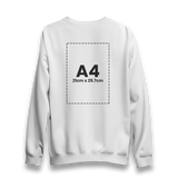 Customizable Adult Unisex White Sweatshirt - 1  Side - Premium  from W.E.N.S. WIND - Just 11490! Shop now at W.E.N.S. WIND