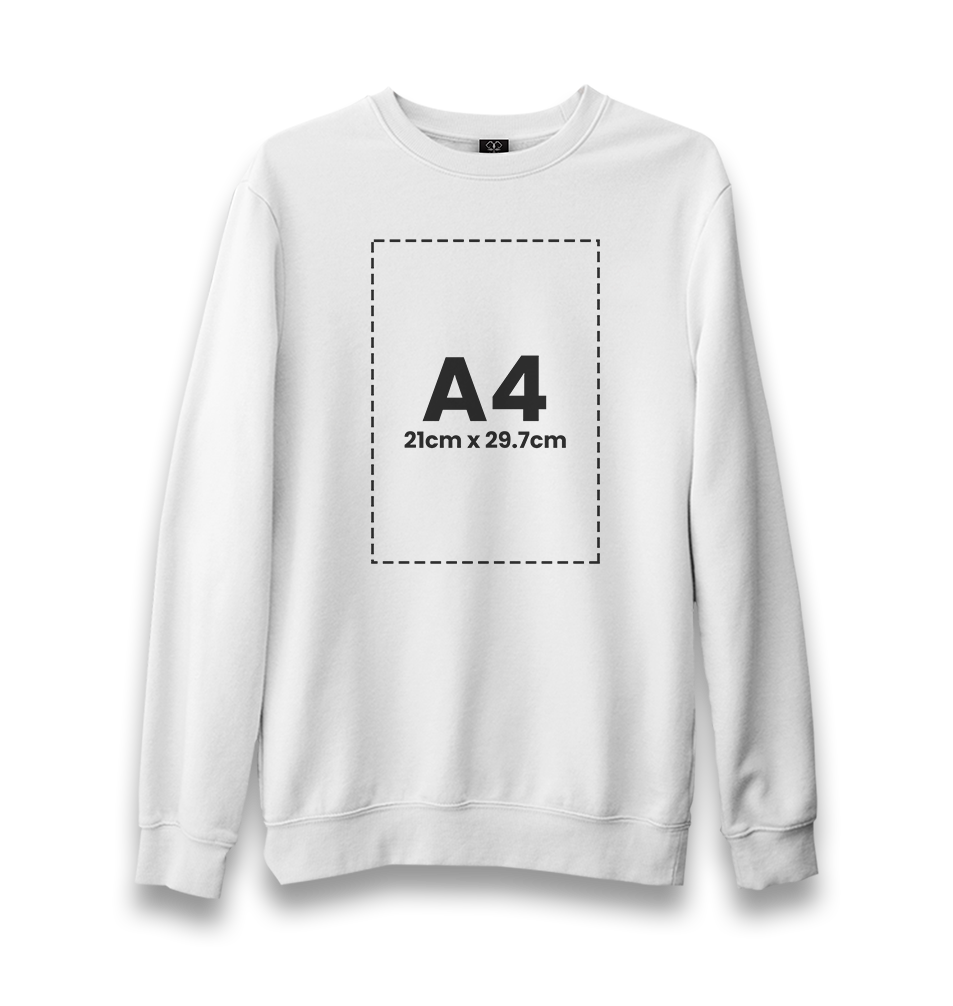 Customizable Adult Unisex White Sweatshirt - 1  Side - Premium  from W.E.N.S. WIND - Just 11490! Shop now at W.E.N.S. WIND