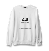 Customizable Adult Unisex White Sweatshirt - 1  Side - Premium  from W.E.N.S. WIND - Just 11490! Shop now at W.E.N.S. WIND