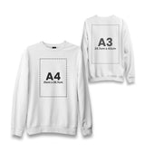 Customizable Adult Unisex White Sweatshirt - 2 Side - Premium  from W.E.N.S. WIND - Just 11990! Shop now at W.E.N.S. WIND