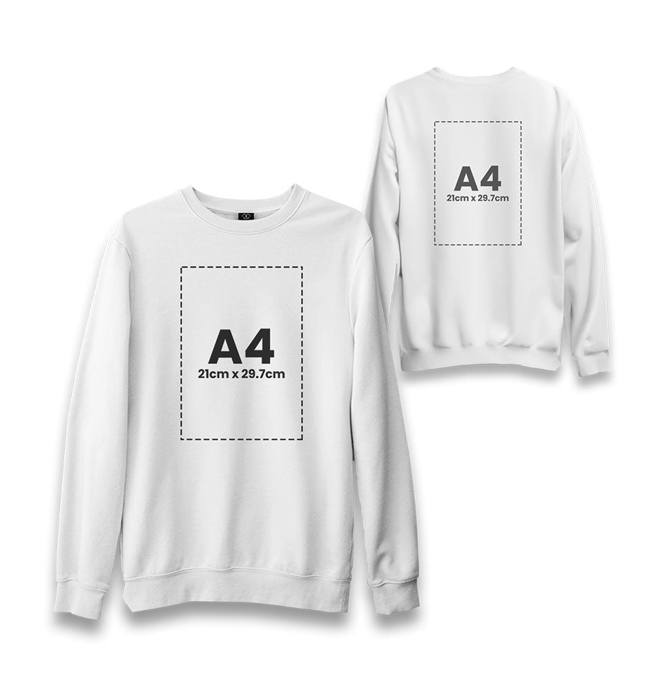 Customizable Adult Unisex White Sweatshirt - 2 Side - Premium  from W.E.N.S. WIND - Just 11990! Shop now at W.E.N.S. WIND