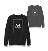 Customizable Adult Unisex Black Sweatshirt - 2 Side - Premium  from W.E.N.S. WIND - Just 11990! Shop now at W.E.N.S. WIND