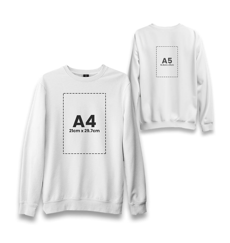 Customizable Adult Unisex White Sweatshirt - 2 Side - Premium  from W.E.N.S. WIND - Just 11990! Shop now at W.E.N.S. WIND