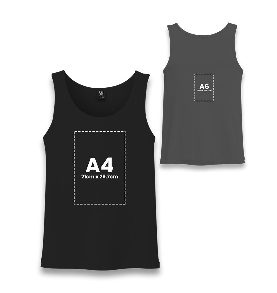 Customizable Black Unisex Tank Top - 2 Side - Premium  from W.E.N.S. WIND - Just 7490! Shop now at W.E.N.S. WIND