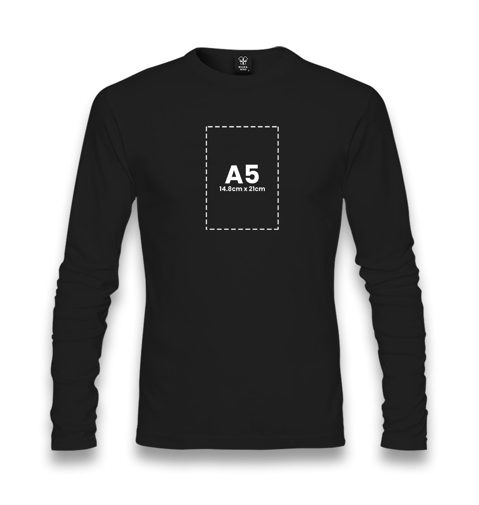 Customizable Unisex Black long sleeve -  1 Side - Premium  from W.E.N.S. WIND - Just 8490! Shop now at W.E.N.S. WIND