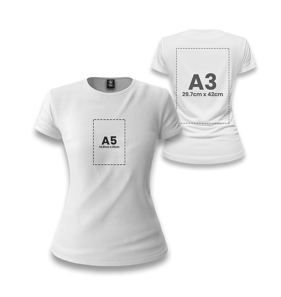 Customizable White Women's T-Shirt - 2 Side - Premium  from W.E.N.S. WIND - Just 7490! Shop now at W.E.N.S. WIND