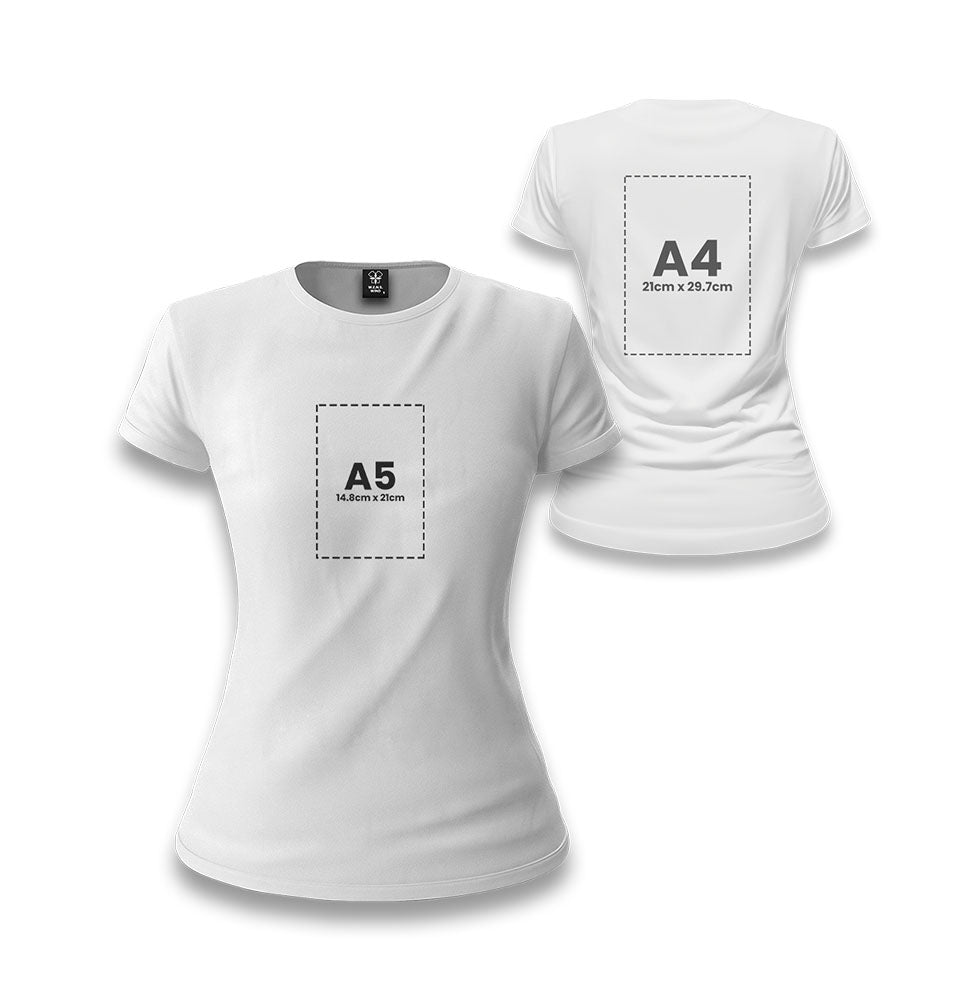 Customizable White Women's T-Shirt - 2 Side - Premium  from W.E.N.S. WIND - Just 7490! Shop now at W.E.N.S. WIND