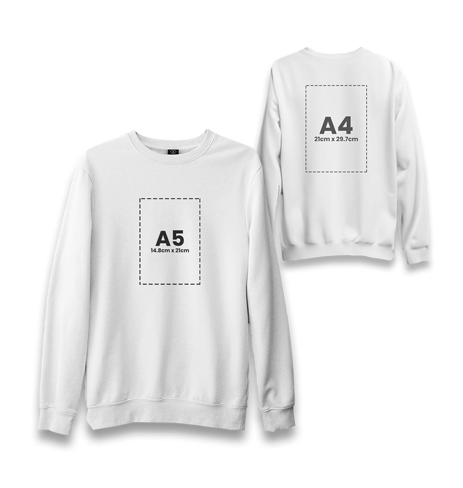 Customizable Adult Unisex White Sweatshirt - 2 Side - Premium  from W.E.N.S. WIND - Just 11990! Shop now at W.E.N.S. WIND