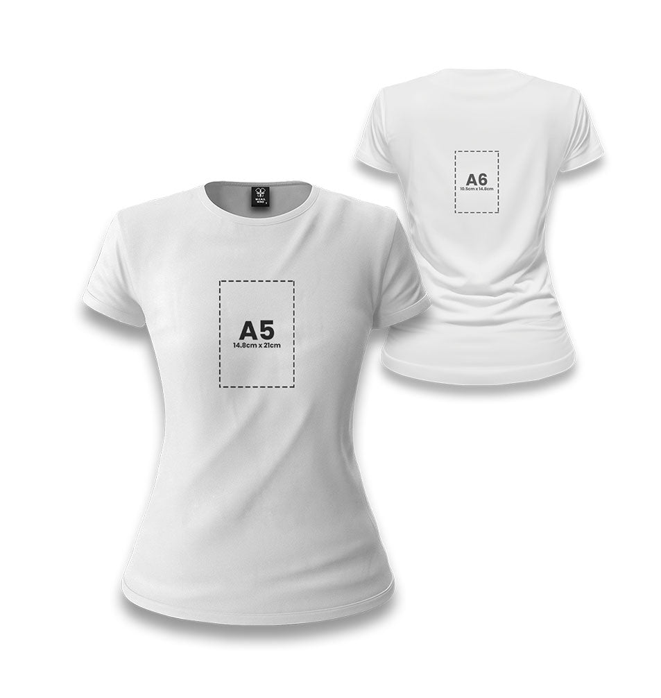 Customizable White Women's T-Shirt - 2 Side - Premium  from W.E.N.S. WIND - Just 7490! Shop now at W.E.N.S. WIND