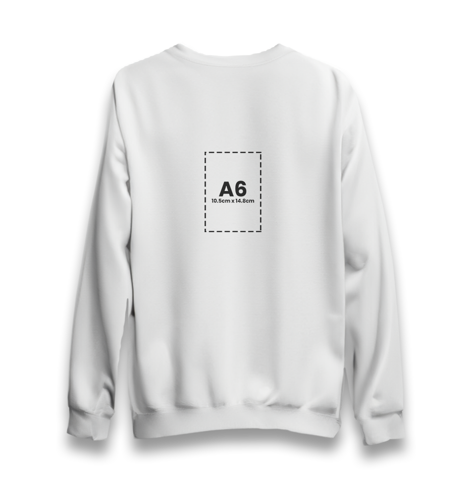 Customizable Adult Unisex White Sweatshirt - 1  Side - Premium  from W.E.N.S. WIND - Just 11490! Shop now at W.E.N.S. WIND