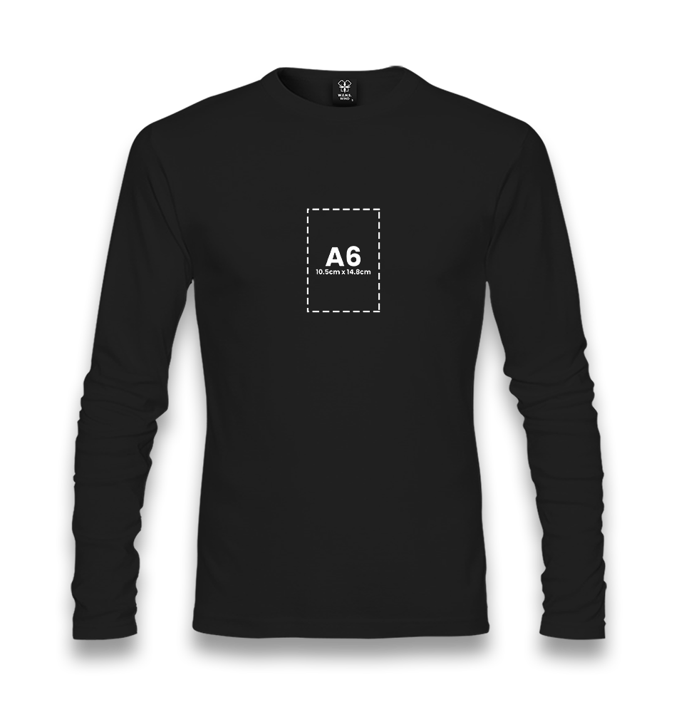 Customizable Unisex Black long sleeve -  1 Side - Premium  from W.E.N.S. WIND - Just 8490! Shop now at W.E.N.S. WIND