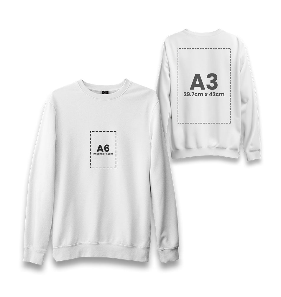 Customizable Adult Unisex White Sweatshirt - 2 Side - Premium  from W.E.N.S. WIND - Just 11990! Shop now at W.E.N.S. WIND