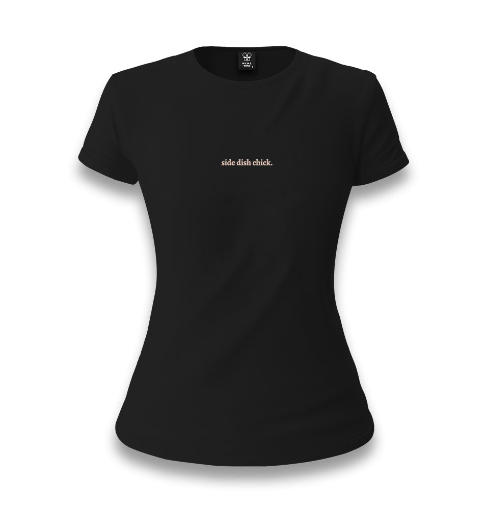Side Dish Chick Women's Black T-shirt Graphic Print