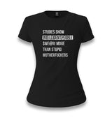 Intelligent People Swear More Women's Black T-shirt Graphic Print