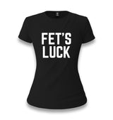 FET’S LUCK Women's Black T-shirt Graphic Print