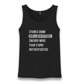 Intelligent People Swear More Unisex Black Tank Top Graphic Print