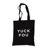 Yuck Fou Black Canvas Totebag - Premium  from Wenswind - Just 4990! Shop now at W.E.N.S. WIND