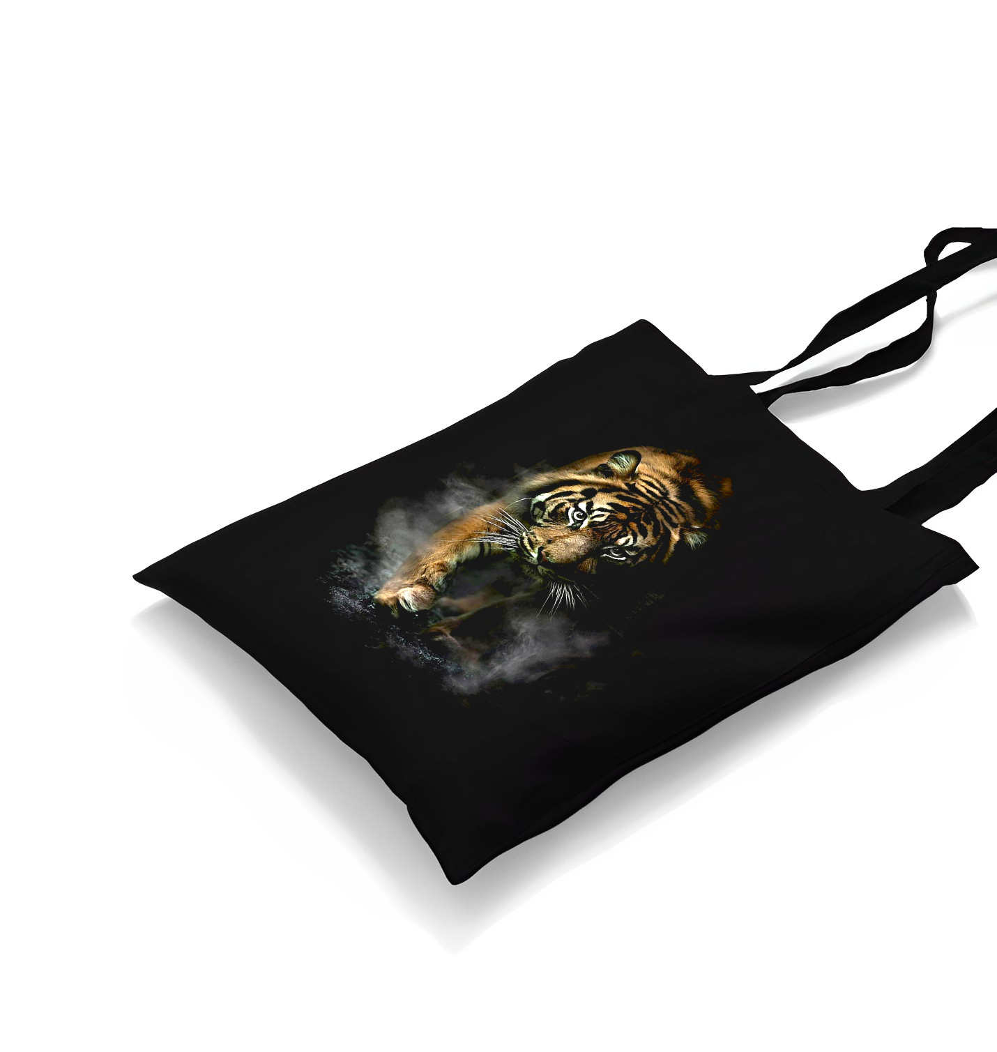 Tiger II Black Canvas Totebag - Premium  from W.E.N.S. WIND - Just 4990! Shop now at W.E.N.S. WIND