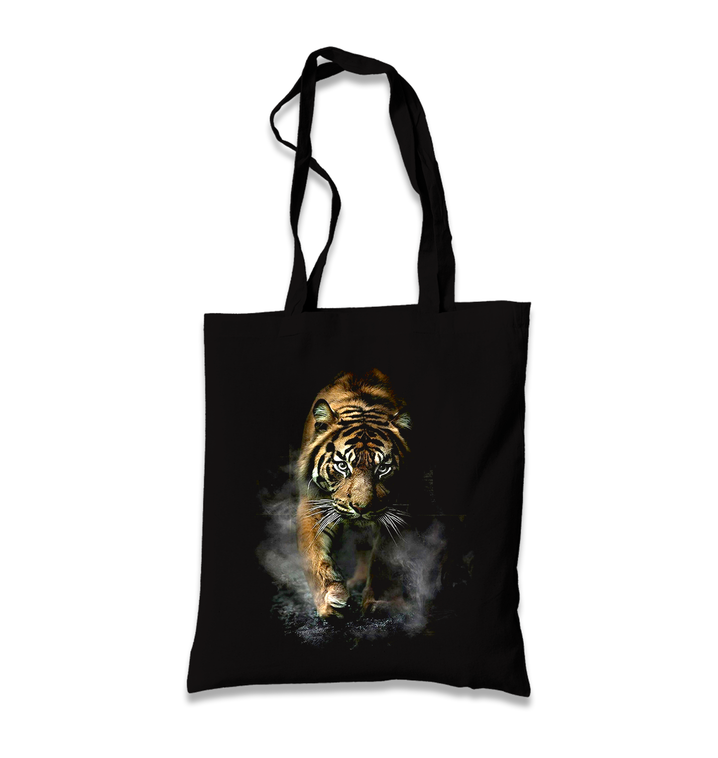 Tiger II Black Canvas Totebag - Premium  from W.E.N.S. WIND - Just 4990! Shop now at W.E.N.S. WIND