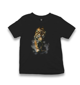 Tiger Approaching Kid's Black T-shirt - Premium  from W.E.N.S. WIND - Just 5990! Shop now at W.E.N.S. WIND