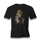 Tiger Approaching Men's Black Tshirt - Premium  from W.E.N.S. WIND - Just 6490! Shop now at W.E.N.S. WIND