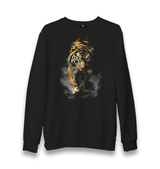 Tiger Approaching Unisex Black Sweatshirt - Premium  from W.E.N.S. WIND - Just 10990! Shop now at W.E.N.S. WIND
