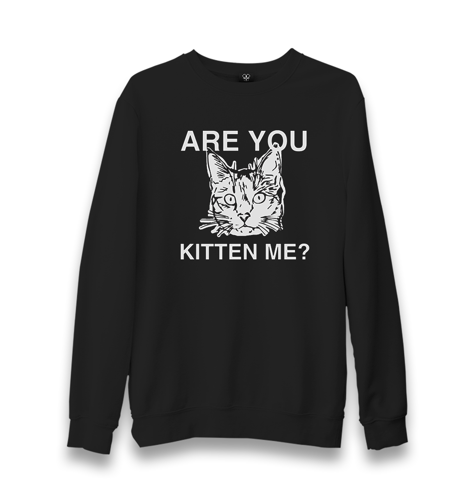 Are You Kitten Me Unisex Black Sweatshirt - Premium  from W.E.N.S. WIND - Just 10990! Shop now at W.E.N.S. WIND