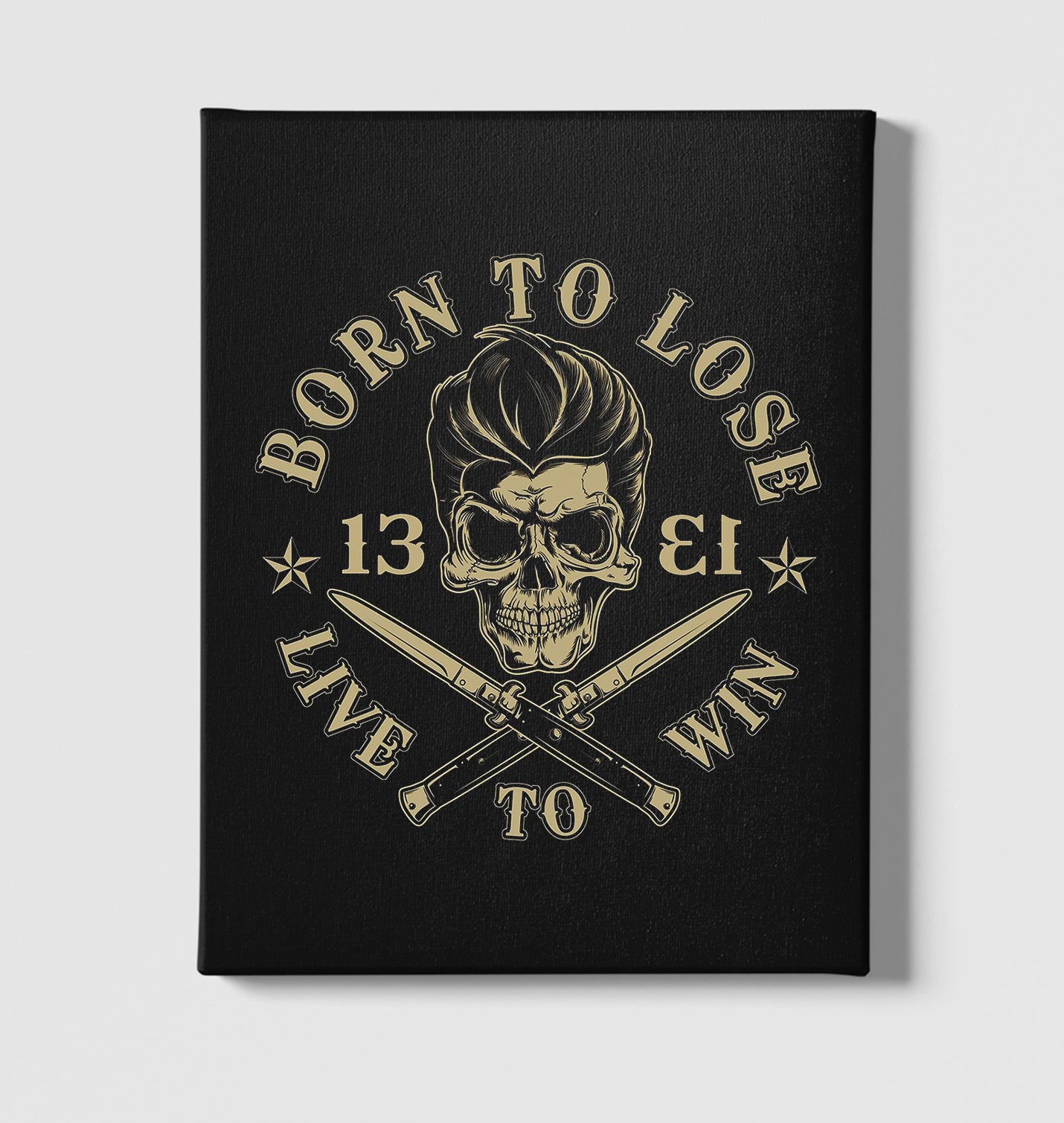 Skull - Live Black Canvas Wall Art 35x40cm - Premium  from W.E.N.S. WIND - Just 7990! Shop now at W.E.N.S. WIND