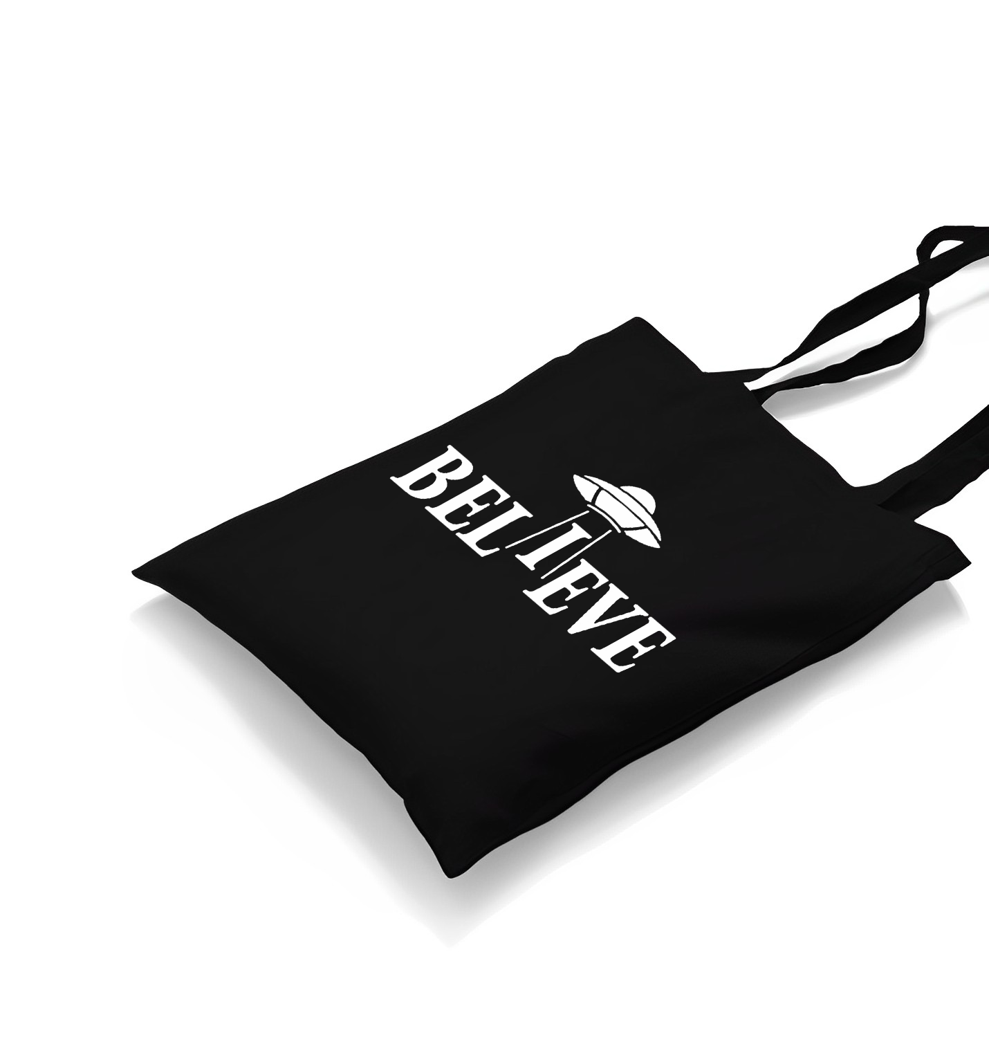 Believe Black Canvas Totebag - Premium  from W.E.N.S. WIND - Just 4990! Shop now at W.E.N.S. WIND