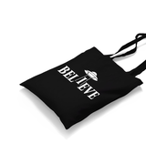 Believe Black Canvas Totebag - Premium  from W.E.N.S. WIND - Just 4990! Shop now at W.E.N.S. WIND