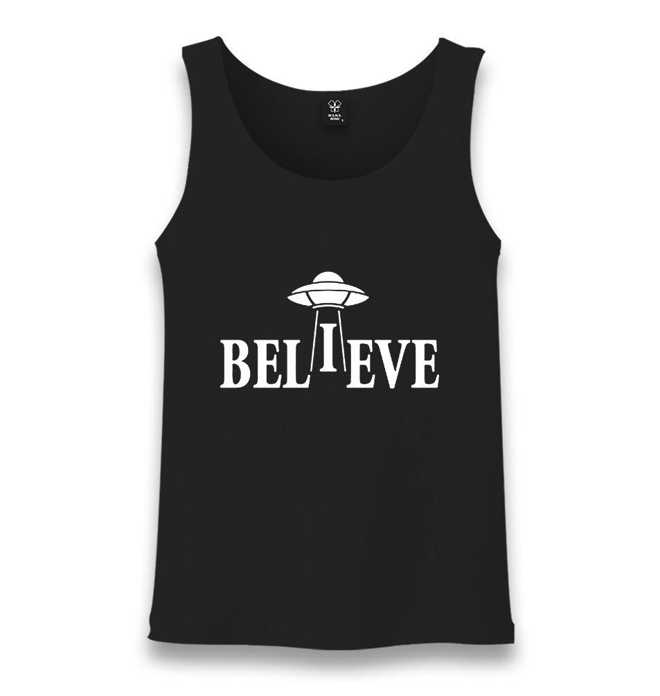 Believe Unisex Black Tank Top - Premium  from W.E.N.S. WIND - Just 6490! Shop now at W.E.N.S. WIND