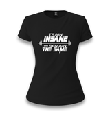 Bodybuilding-Train Insane Women's Black T-shirt - Premium  from W.E.N.S. WIND - Just 6490! Shop now at W.E.N.S. WIND