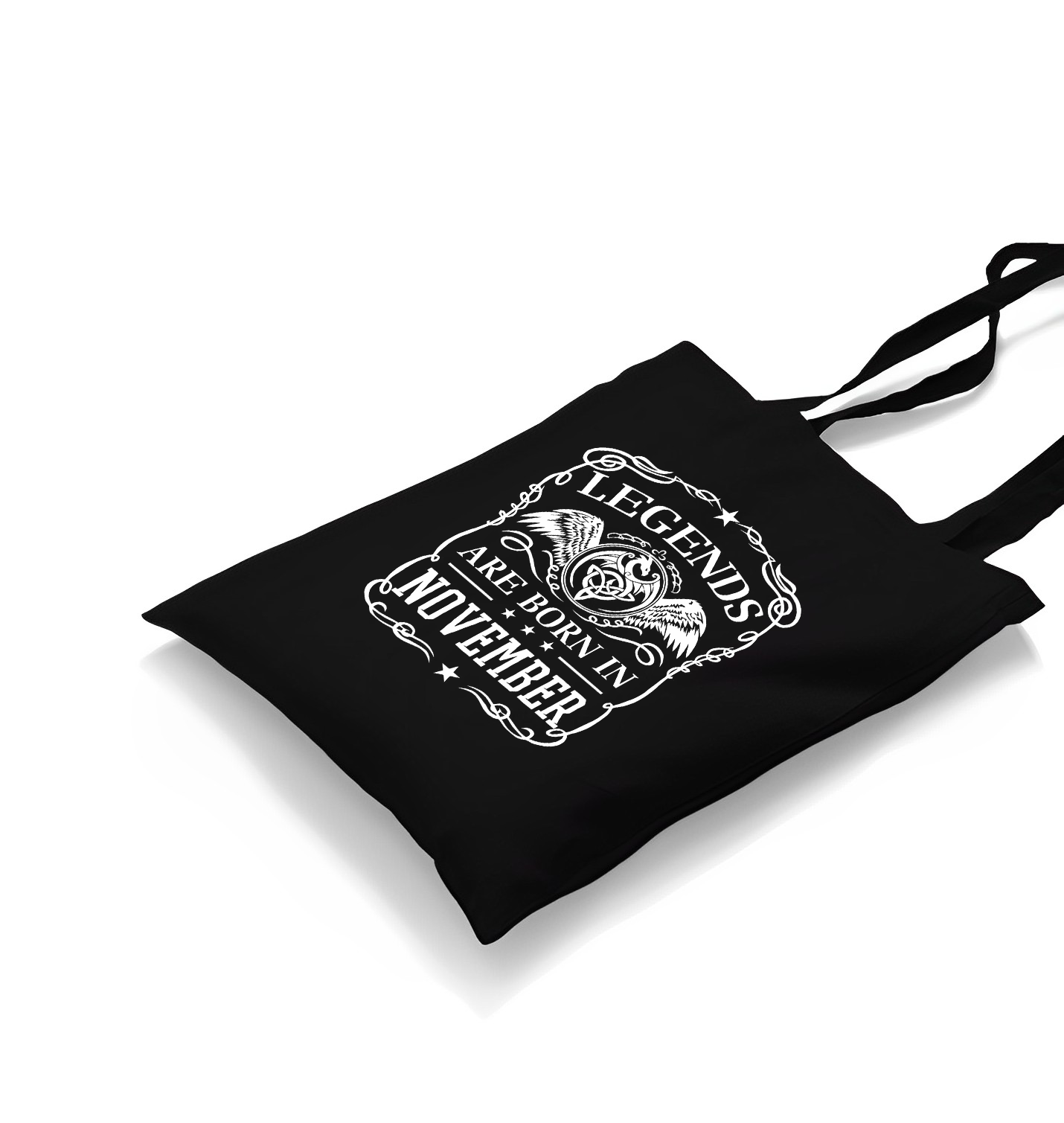 Zodiac - Born in November Crown Black Canvas Totebag - Premium  from W.E.N.S. WIND - Just 4990! Shop now at W.E.N.S. WIND