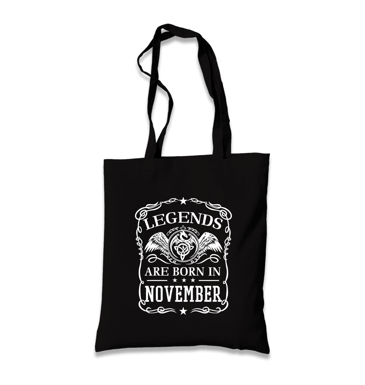 Zodiac - Born in November Crown Black Canvas Totebag - Premium  from W.E.N.S. WIND - Just 4990! Shop now at W.E.N.S. WIND