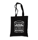 Zodiac - Born in November Crown Black Canvas Totebag - Premium  from W.E.N.S. WIND - Just 4990! Shop now at W.E.N.S. WIND