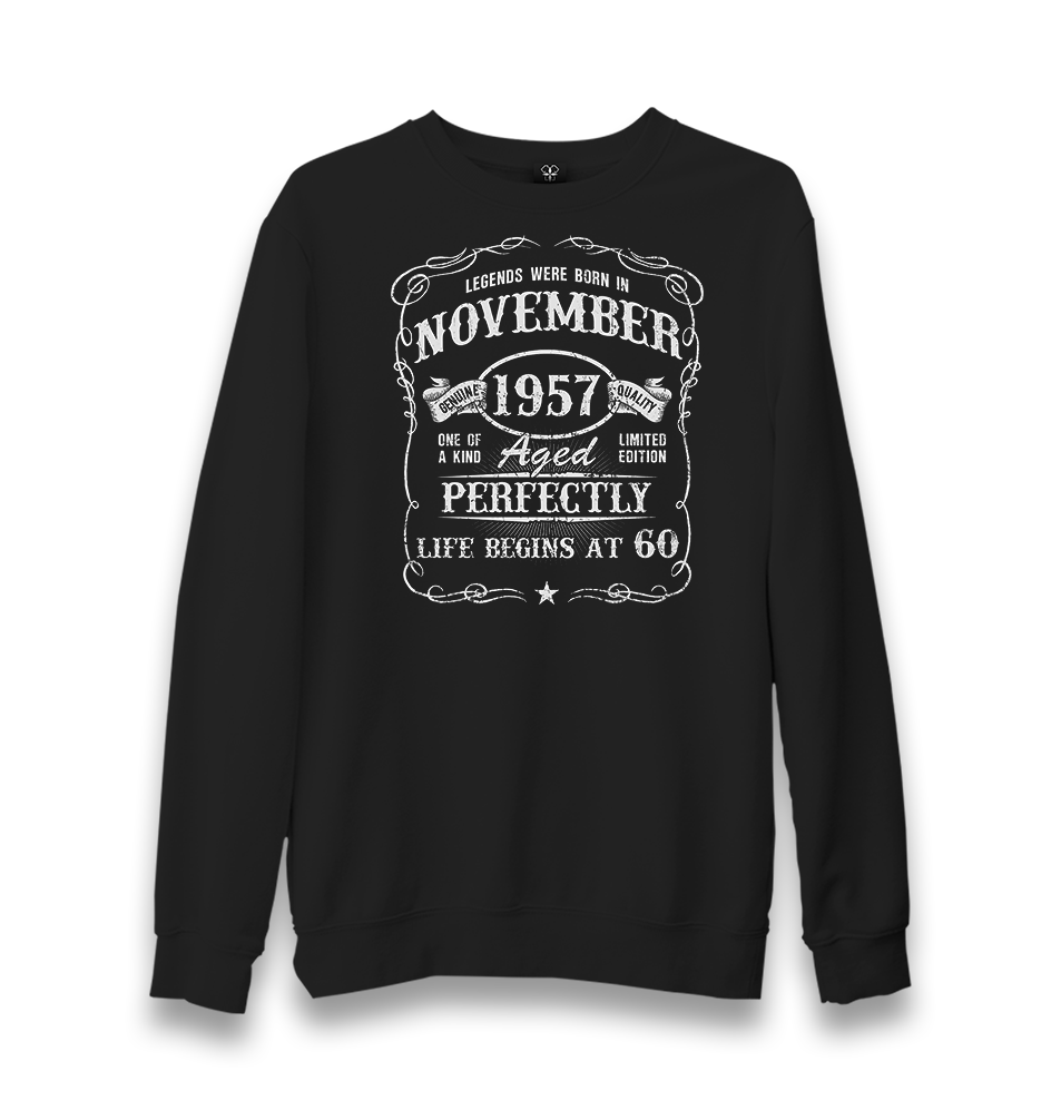 Legends Were Born in November Unisex Black Sweatshirt - Premium  from W.E.N.S. WIND - Just 10990! Shop now at W.E.N.S. WIND