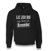 Legends are Born in November IV Unisex Black Hoodie - Premium  from W.E.N.S. WIND - Just 11990! Shop now at W.E.N.S. WIND