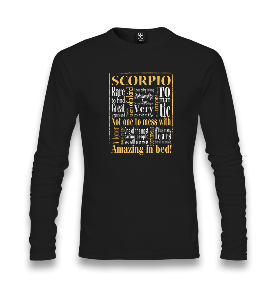 Zodiac -Scorpio II Unisex Black Longsleeve - Premium  from W.E.N.S. WIND - Just 7990! Shop now at W.E.N.S. WIND